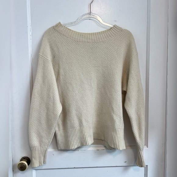 Everlane The ReCashmere Stroopwafel Crew Beige Size M - Picture 1 of 5